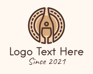 Wine Cellar - Wine Bar Badge logo design