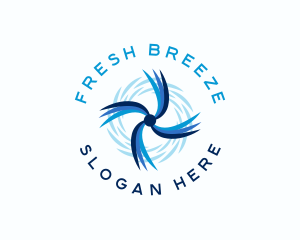 Breeze - Fan Swirl Breeze logo design