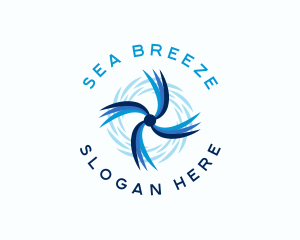 Fan Swirl Breeze logo design