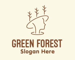 Forest Hat Woman logo design