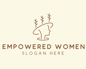 Woman Environment Hat logo design