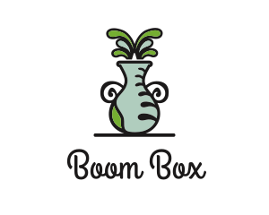 Flower Vase Pot Plant logo design