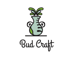 Flower Vase Pot Plant logo design