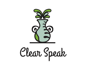 Flower Vase Pot Plant logo design