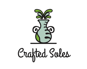 Flower Vase Pot Plant logo design