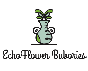 Flower Vase Pot Plant logo design