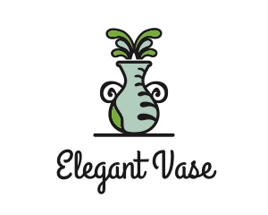 Vase - Flower Vase Pot Plant logo design