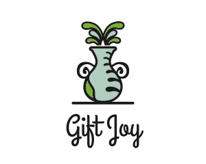 Flower Vase Pot Plant logo design