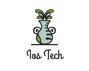 Flower Vase Pot Plant logo design