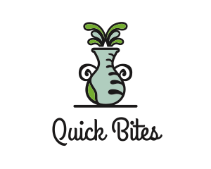 Flower Vase Pot Plant logo design