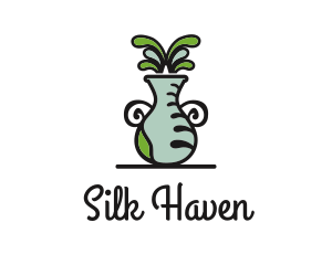 Flower Vase Pot Plant logo design