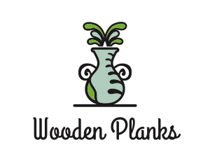 Flower Vase Pot Plant logo design