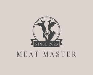 Cow Beef Badge logo design