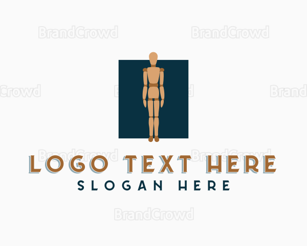 Wood Mannequin Figure Logo