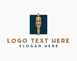 Figure - Wood Mannequin Figure logo design