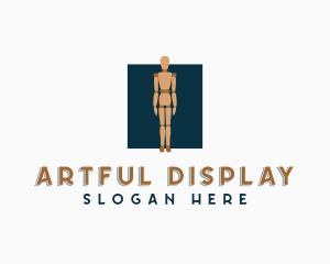 Wood Mannequin Figure logo design