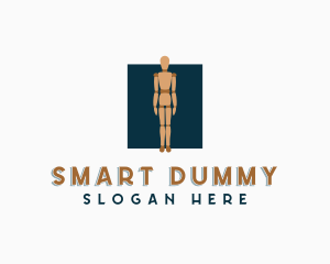 Dummy - Wood Mannequin Figure logo design