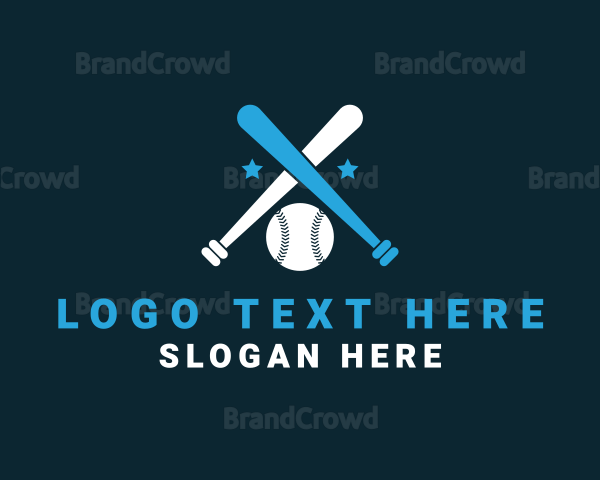 Baseball Bat Star Logo