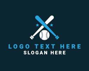 Sports Team - Baseball Bat Star logo design