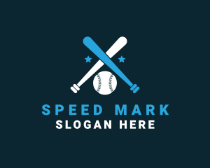 Baseball Bat Star logo design