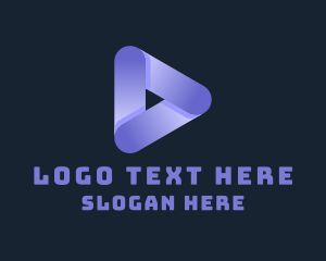 Vlogging - Advertising Play Button logo design
