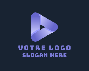 Vlogger - Advertising Play Button logo design