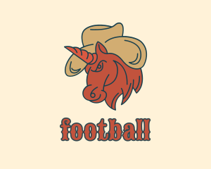 Western - Cowboy Hat Unicorn logo design