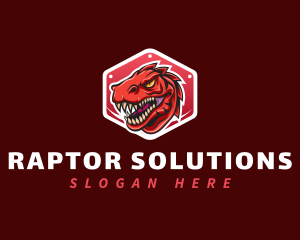 Dinosaur Raptor Gaming logo design