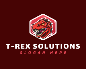 Tyrannosaurus - Dinosaur Raptor Gaming logo design