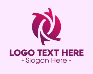 Round - Abstract Purple Circle logo design