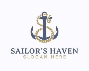 Nautical Anchor Letter S logo design