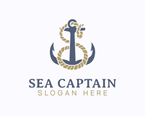 Nautical Anchor Letter S logo design