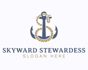 Nautical Anchor Letter S logo design