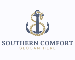 Nautical Anchor Letter S logo design