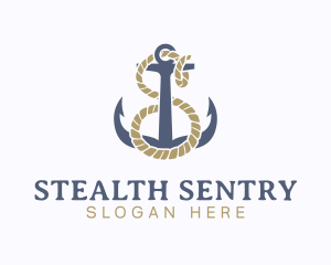 Nautical Anchor Letter S logo design