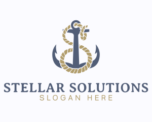 Nautical Anchor Letter S logo design