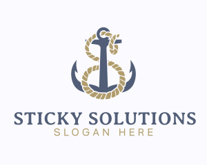 Nautical Anchor Letter S logo design