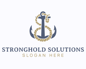 Nautical Anchor Letter S logo design