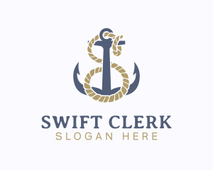 Nautical Anchor Letter S logo design