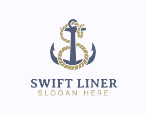 Nautical Anchor Letter S logo design