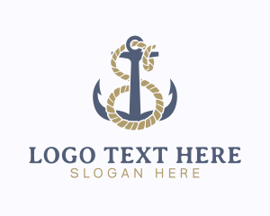 Navy - Nautical Anchor Letter S logo design