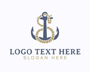 Nautical Anchor Letter S Logo