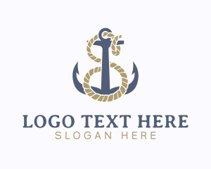 Nautical Anchor Letter S Logo