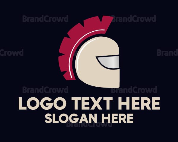 Brown Spartan Helmet Logo