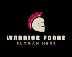 Spartan Helmet Warrior logo design