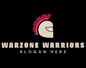 Spartan Helmet Warrior logo design