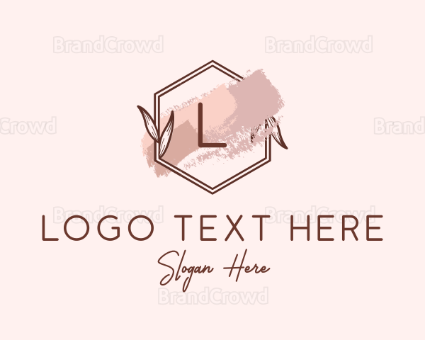 Natural Hexagon Watercolor Logo