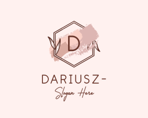 Natural Hexagon Watercolor Logo