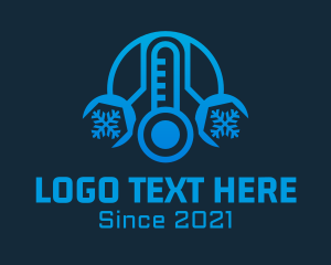 Thermostat - Thermometer Cooling Wrench logo design