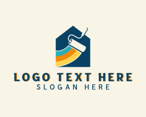 Painting - House Painting Paint Roller logo design